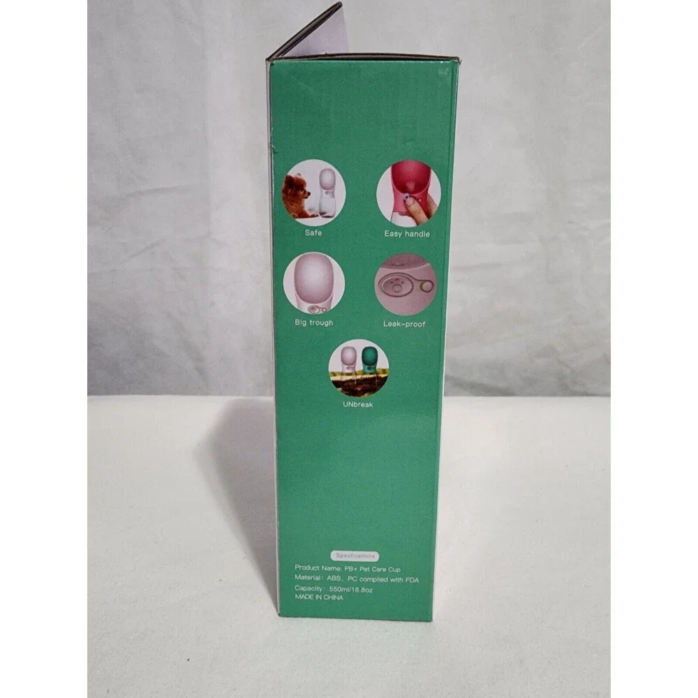 Pet Dog Portable Water Cup 18.8oz Green